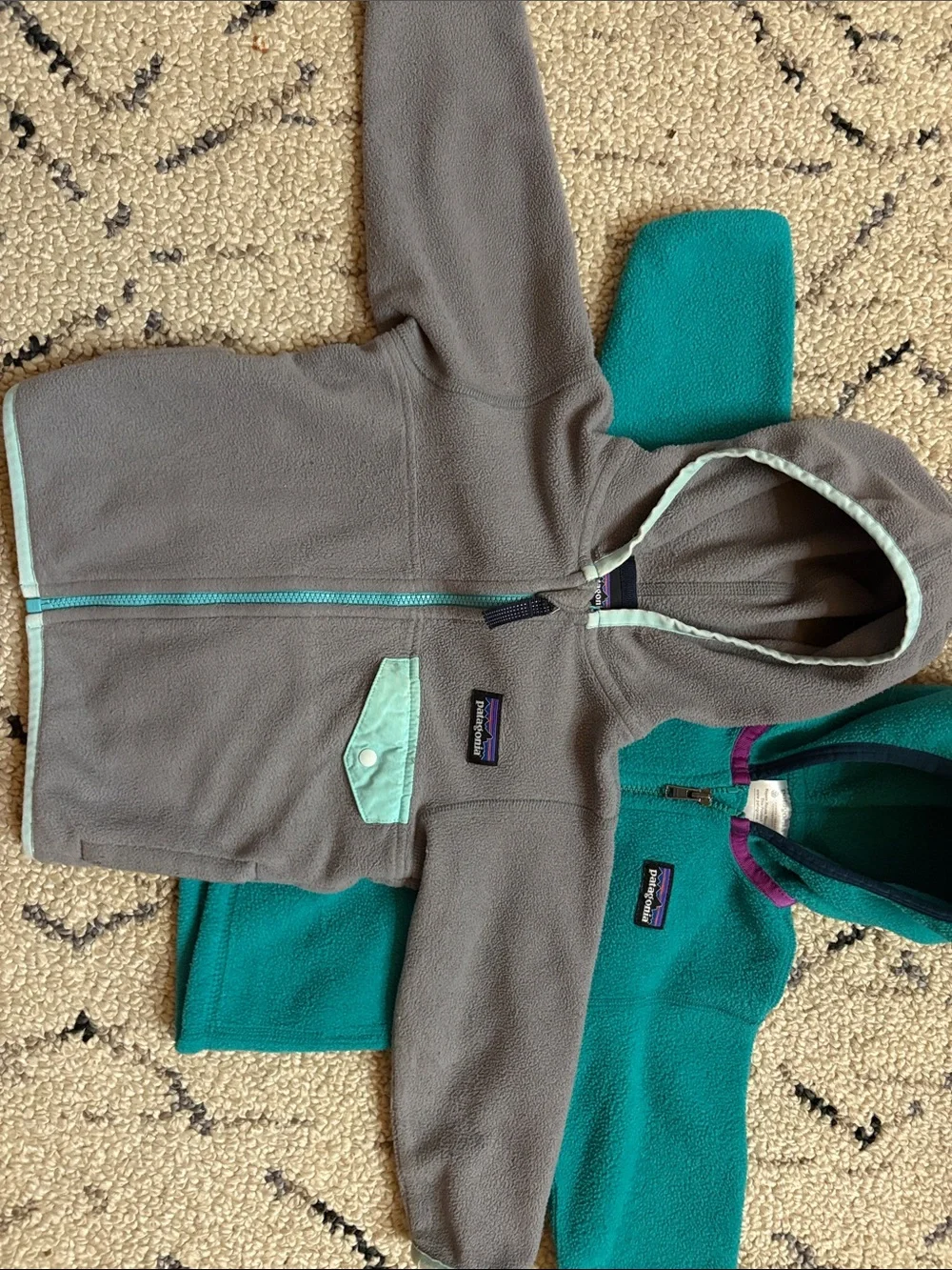 BUNDLE LISTING: 2 Patagonia Synchilla Hooded Fleeces 6-12M